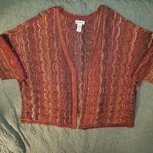 Shimmer Open Front Cardigan